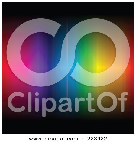 Royalty-Free (RF) Clipart Illustration of an Array Of Colors On A Black Background - 3 by cidepix