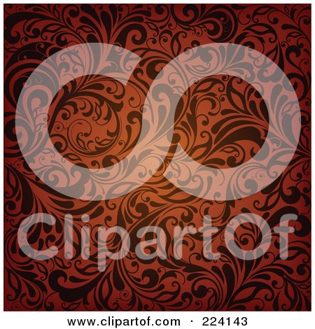 Royalty-Free (RF) Clipart Illustration of a Flourish Pattern Background - 7 by OnFocusMedia