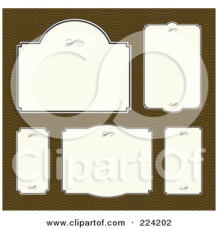 Royalty-Free (RF) Clipart Illustration of a Digital Collage Of Blank Frames On Brown - 5 by BestVector