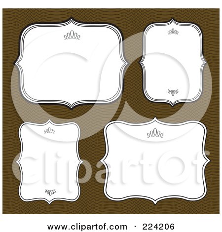 Royalty-Free (RF) Clipart Illustration of a Digital Collage Of Blank Frames On Brown - 2 by BestVector