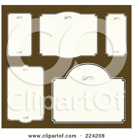 Royalty-Free (RF) Clipart Illustration of a Digital Collage Of Blank Frames On Brown - 3 by BestVector