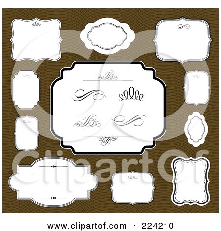 Royalty-Free (RF) Clipart Illustration of a Digital Collage Of Blank Frames On Brown - 4 by BestVector