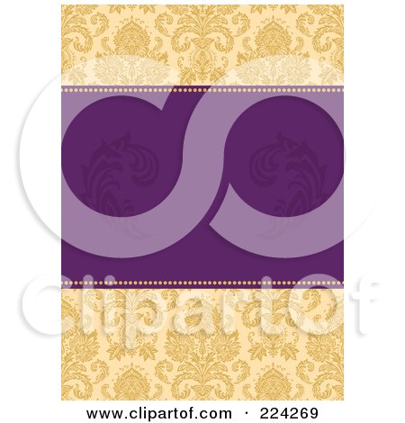 Royalty-Free (RF) Clipart Illustration of a Floral Invitation Template With Copyspace - 6 by BestVector