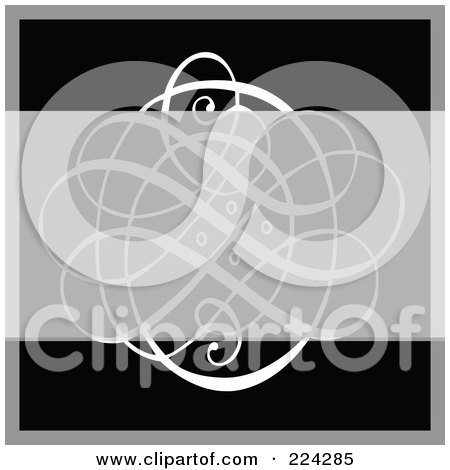 Royalty-Free (RF) Clipart Illustration of a Swirl Invitation Template With Copyspace - 14 by BestVector