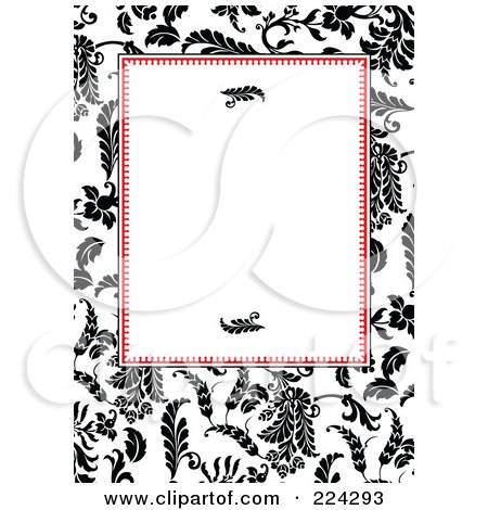 Royalty-Free (RF) Clipart Illustration of a Floral Invitation Template With Copyspace - 9 by BestVector
