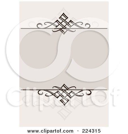 Royalty-Free (RF) Clipart Illustration of a Swirl Invitation Template With Copyspace - 3 by BestVector