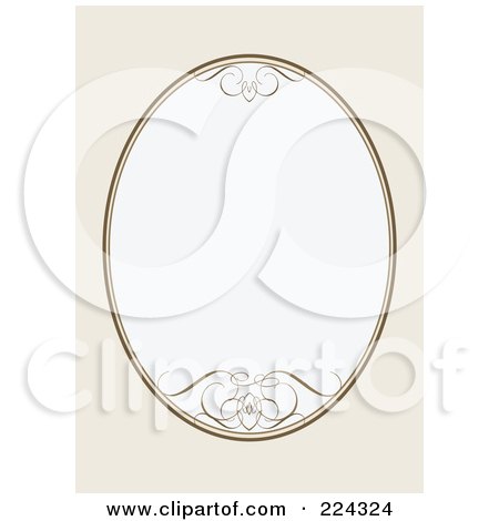 Royalty-Free (RF) Clipart Illustration of a Swirl Invitation Template With Copyspace - 5 by BestVector