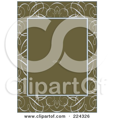 Royalty-Free (RF) Clipart Illustration of a Swirl Invitation Template With Copyspace - 4 by BestVector