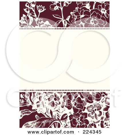 Royalty-Free (RF) Clipart Illustration of a Floral Invitation Template With Copyspace - 10 by BestVector