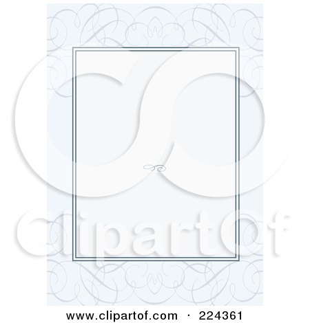 Royalty-Free (RF) Clipart Illustration of a Swirl Invitation Template With Copyspace - 11 by BestVector