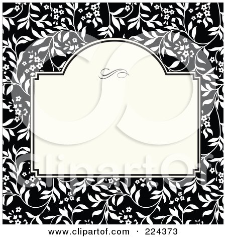 Royalty-Free (RF) Clipart Illustration of a Floral Invitation Template With Copyspace - 37 by BestVector
