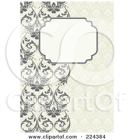 Royalty-Free (RF) Clipart Illustration of a Floral Invitation Template With Copyspace - 32 by BestVector