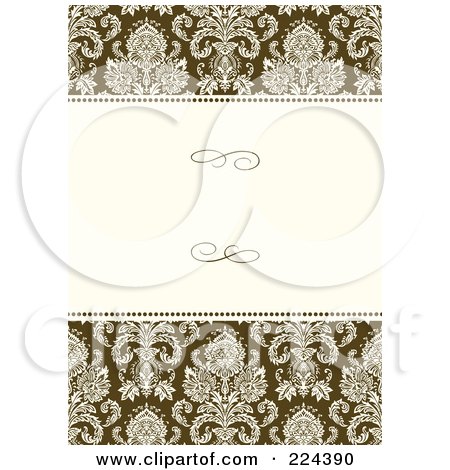 Royalty-Free (RF) Clipart Illustration of a Floral Invitation Template With Copyspace - 33 by BestVector