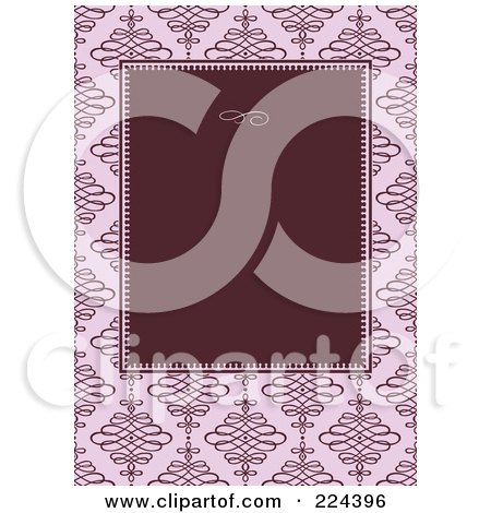 Royalty-Free (RF) Clipart Illustration of a Swirl Invitation Template With Copyspace - 9 by BestVector