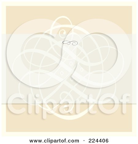 Royalty-Free (RF) Clipart Illustration of a Swirl Invitation Template With Copyspace - 13 by BestVector