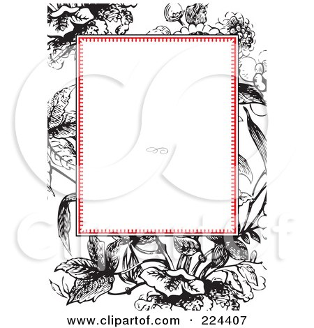 Royalty-Free (RF) Clipart Illustration of a Floral Invitation Template With Copyspace - 42 by BestVector