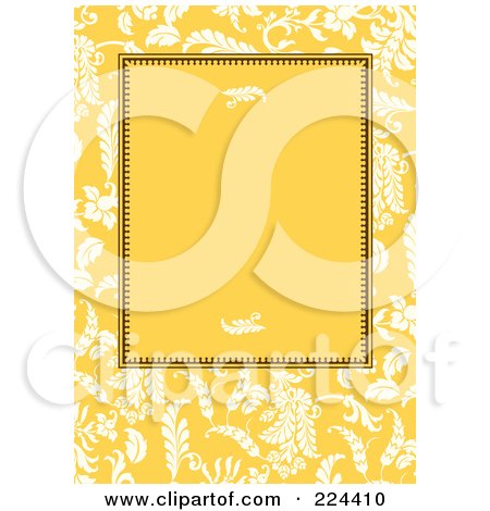 Royalty-Free (RF) Clipart Illustration of a Yellow Wheat Invitation With Copyspace by BestVector