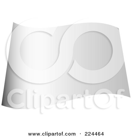 Royalty-Free (RF) Clipart Illustration of a Wavy Blank White Flag by michaeltravers