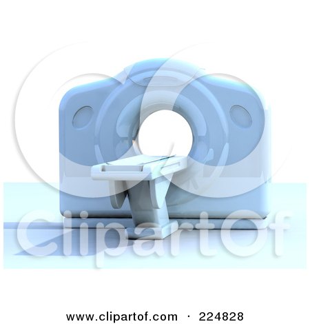 Royalty-Free (RF) Clipart Illustration of a 3d Cat Scan Machine - 2 by patrimonio