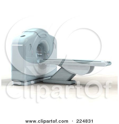 Royalty-Free (RF) Clipart Illustration of a 3d Cat Scan Machine - 7 by patrimonio