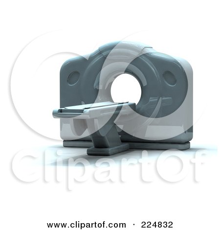 Royalty-Free (RF) Clipart Illustration of a 3d Cat Scan Machine - 1 by patrimonio