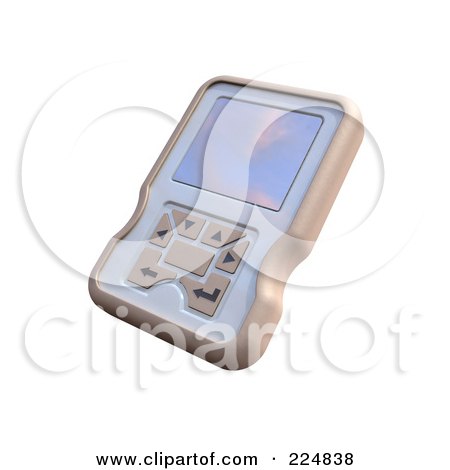 Royalty-Free (RF) Clipart Illustration of a 3d Engine Analyzer Or Cell Phone - 5 by patrimonio