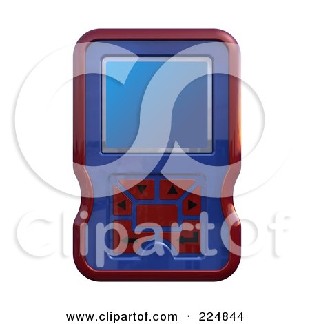 Royalty-Free (RF) Clipart Illustration of a 3d Engine Analyzer Or Cell Phone - 2 by patrimonio