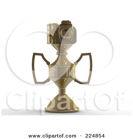 Royalty-Free (RF) Clipart Illustration of a 3d Camera Trophy - 3 by patrimonio