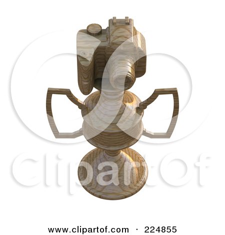 Royalty-Free (RF) Clipart Illustration of a 3d Camera Trophy - 7 by patrimonio