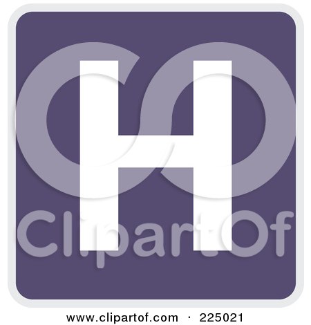 Royalty-Free (RF) Clipart Illustration of a Purple Hospital Sign by Prawny