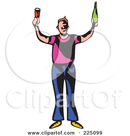 Royalty-Free (RF) Clipart Illustration of a Whimsy Party Guy by Prawny