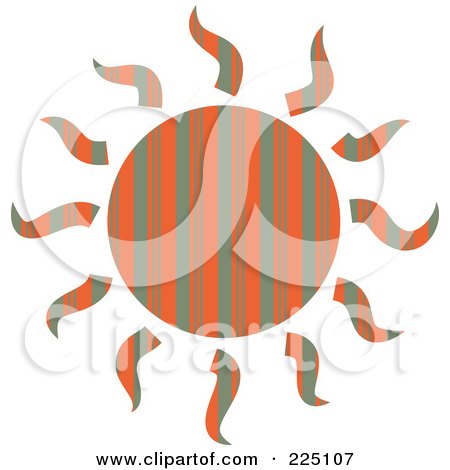 Royalty-Free (RF) Clipart Illustration of a Orange Patterned Sun by Prawny