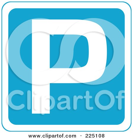 Royalty-Free (RF) Clipart Illustration of a Blue Parking Sign by Prawny