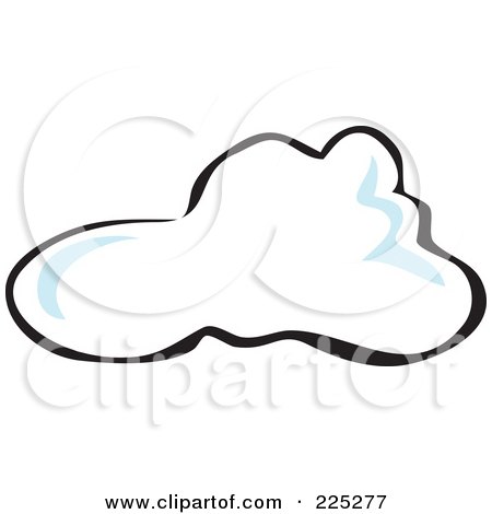 Royalty-Free (RF) Clipart Illustration of a Puffy White Cloud by Prawny