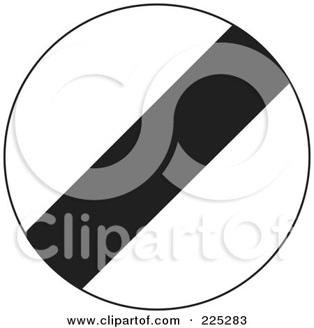 Royalty-Free (RF) Clipart Illustration of a Black And White Traffic Sign by Prawny