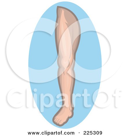Royalty-Free (RF) Clipart Illustration of a Male Human Leg Logo by patrimonio