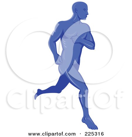 Royalty-Free (RF) Clipart Illustration of a Running Male Logo by patrimonio