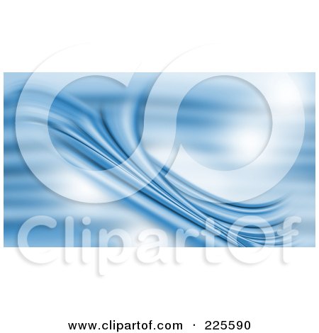 Royalty-Free (RF) Clipart Illustration of a Blue Flowing Background by KJ Pargeter