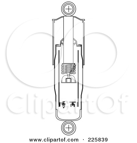 Royalty-Free (RF) Clipart Illustration of a Black And White Shock Diagram by David Rey