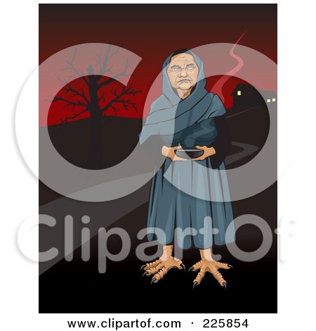 Royalty-Free (RF) Clipart Illustration of a Mexican Witch by David Rey