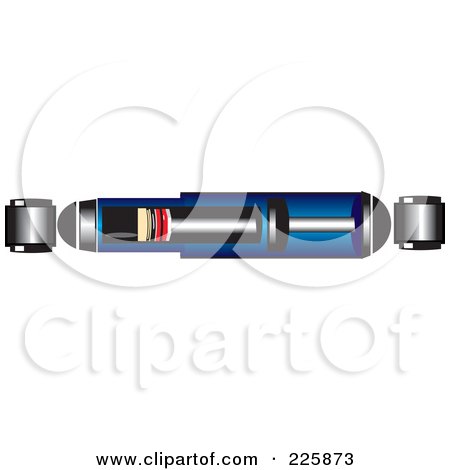 Royalty-Free (RF) Clipart Illustration of a Blue Shock Diagram by David Rey