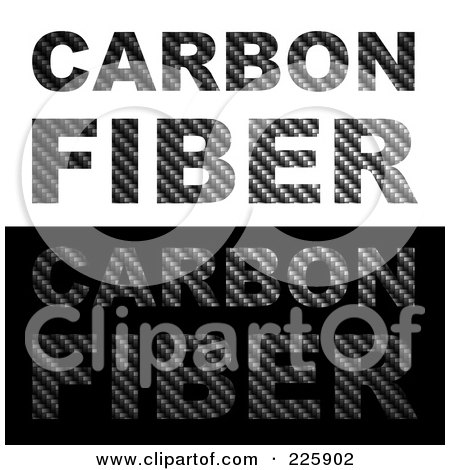 Royalty-Free (RF) Clipart Illustration of a Digital Collage Of The Words Carbon Fiber On White And Black by Arena Creative