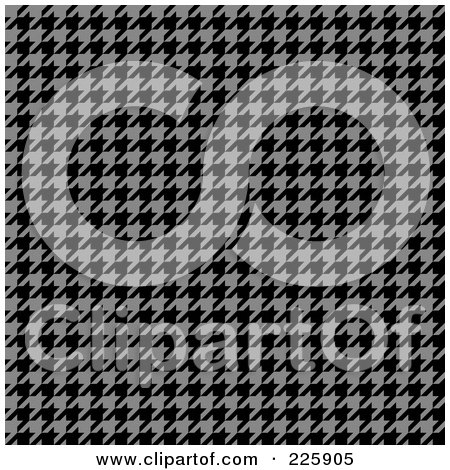 Royalty-Free (RF) Clipart Illustration of a Tight Black And Gray Seamless Houndstooth Pattern Background by Arena Creative