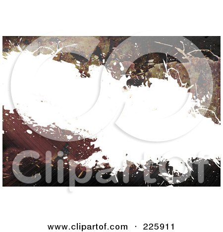 Royalty-Free (RF) Clipart Illustration of a Grungy Background Rusty Splatters And White Copyspace by Arena Creative