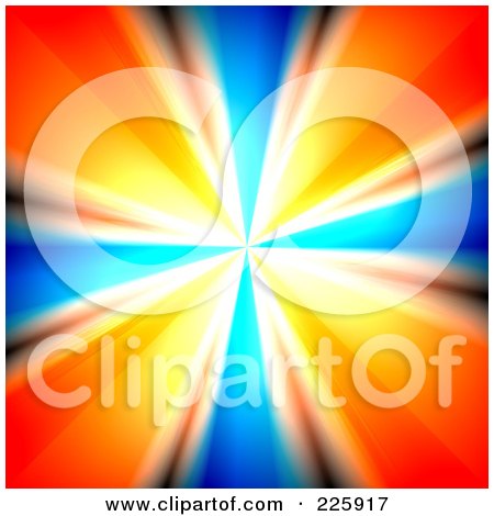 Royalty-Free (RF) Clipart Illustration of a Bright Vortex With Blue And Orange by Arena Creative