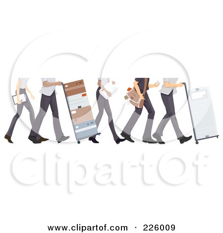 Royalty-Free (RF) Clipart Illustration of Feet Of Courier And Delivery Workers by BNP Design Studio