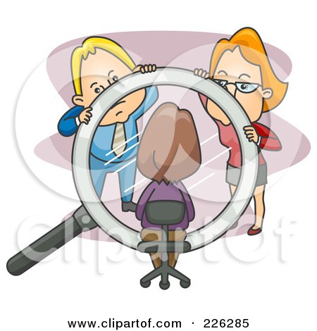 Royalty-Free (RF) Clip Art Illustration of a Cartoon Nervous Man In An ...