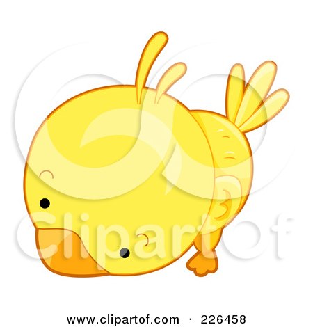 Royalty-Free (RF) Clipart Illustration of a Cute Yellow Bird by BNP Design Studio