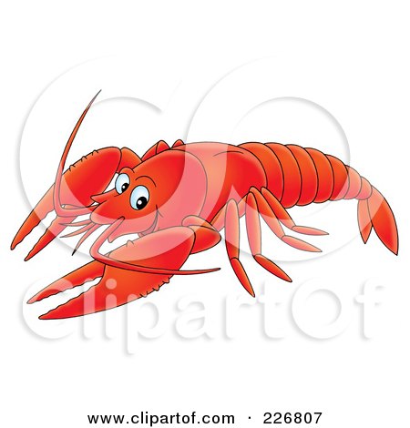 Royalty-Free (RF) Clipart Illustration of a Lobster by Alex Bannykh