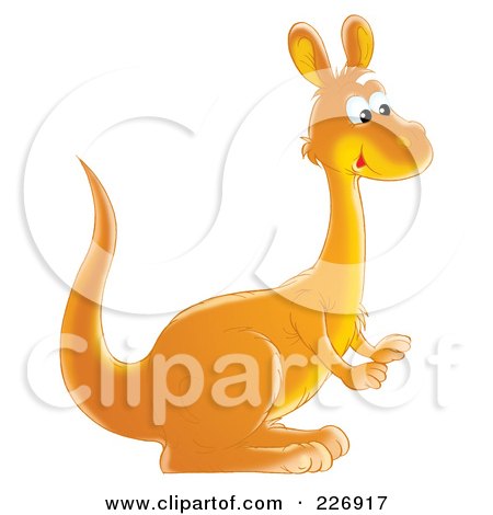 Royalty-Free (RF) Clipart Illustration of a Cute Kangaroo by Alex Bannykh